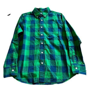 Blue and Green 10/12 Checkered Button Down Shirt​